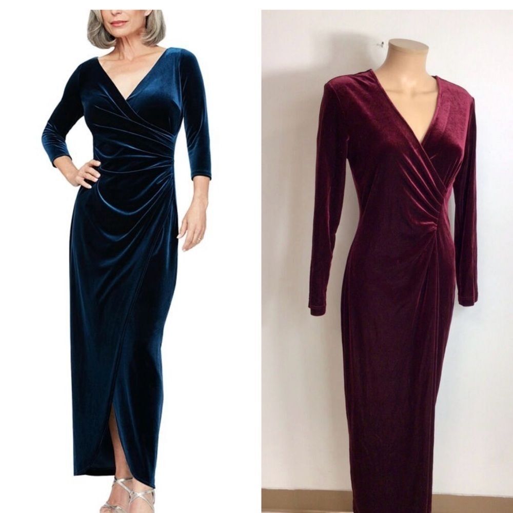 Seventh Avenue maxi velvet dress plus size 22W